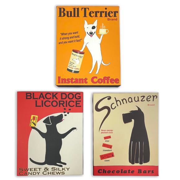 Framed Canvas Prints for Dog Lovers 11" x 14" Terrier Schnauzer Labrador 3 Pics - Picture 1 of 8